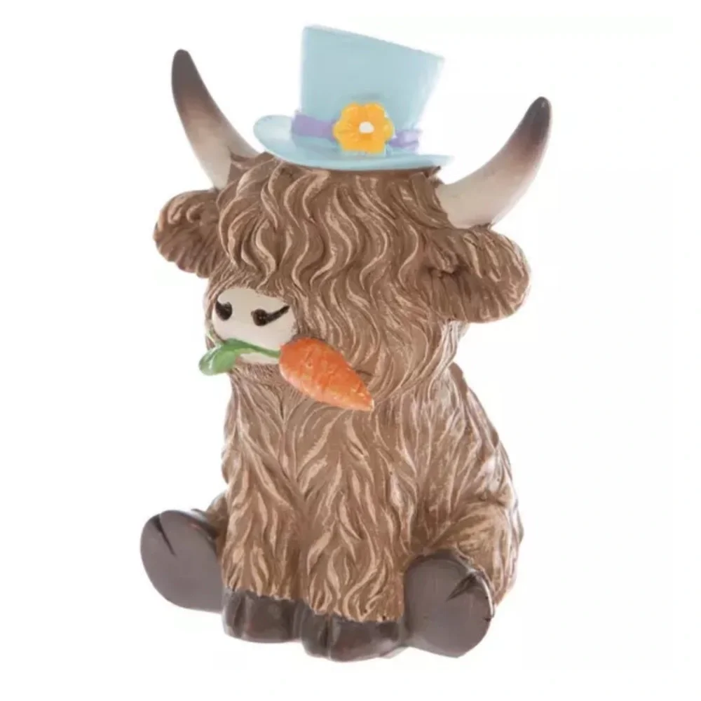 New! Adorable Highland Cow Easter Figurines Set from Hobby Lobby Spring 2026
